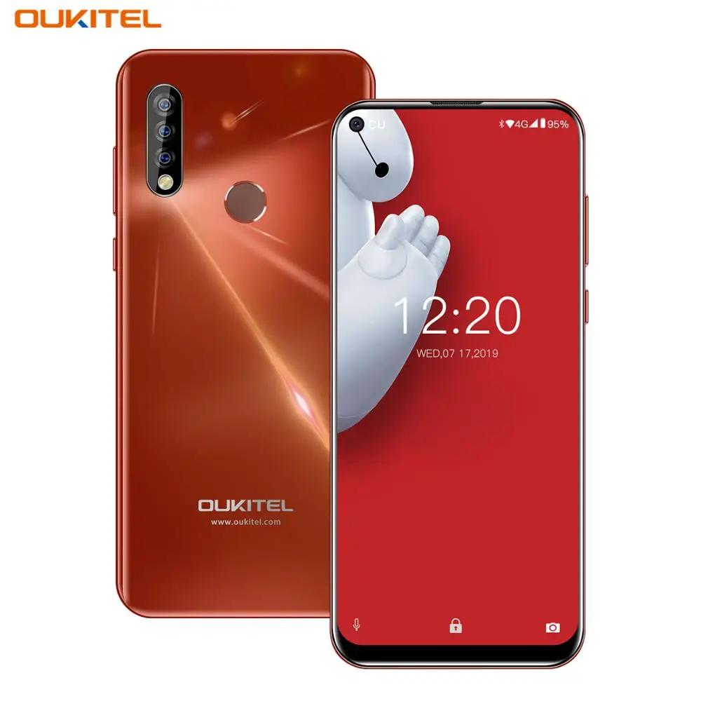 OUKITEL C17 Pro 4 Гб 64 Гб мобильный телефон 6,35 ''полный экран распознавание лица отпечатков пальцев Android 9,0 13MP двойная камера 4G сеть 2.4GH 5G Wifi