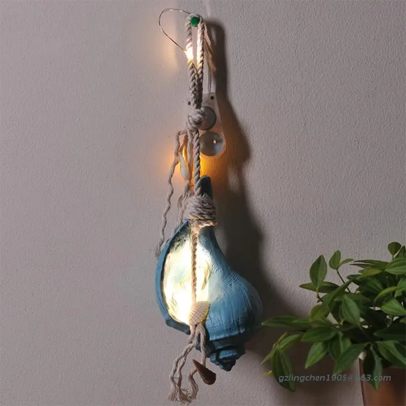 

P8DE 2 Pcs Mediterranean Style Resin Simulation Conch Pendant Marine Conch Ornaments