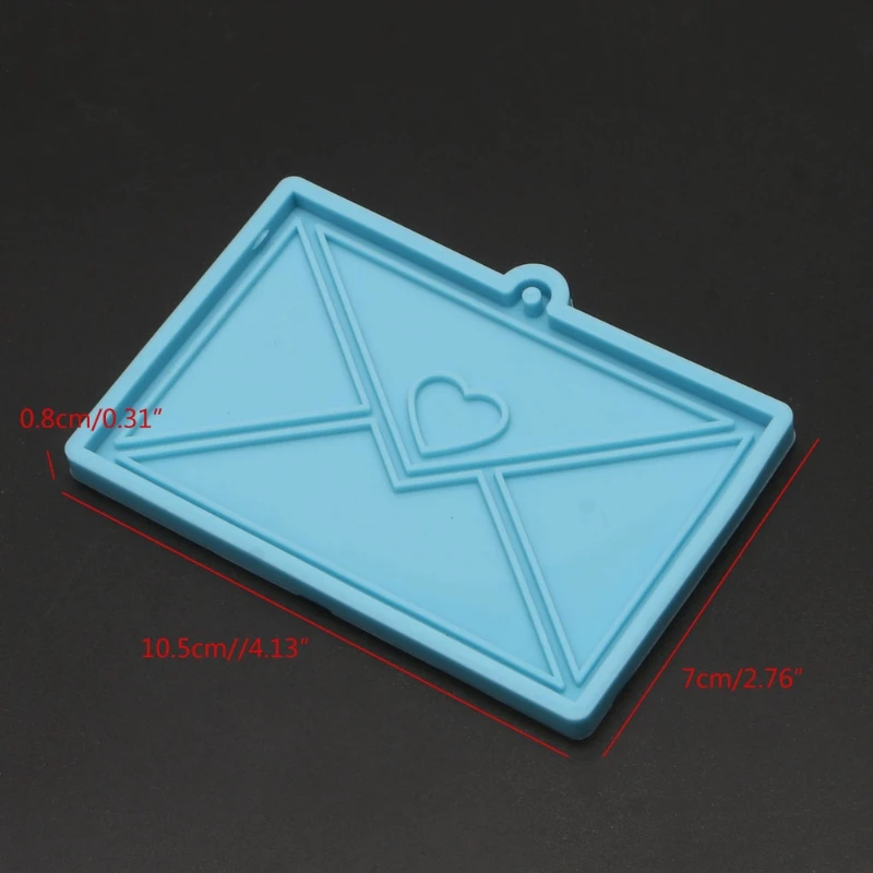 

Envelope Resin Pendant Silicone Mold Heart Envelope Keychain Resin Casting Mold J78F