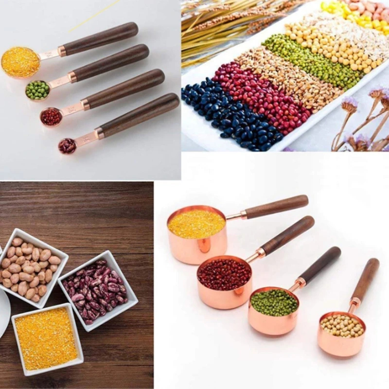 

8Pcs Stainless Steel Measuring Cups and Spoons Household Kitchen Baking Tools