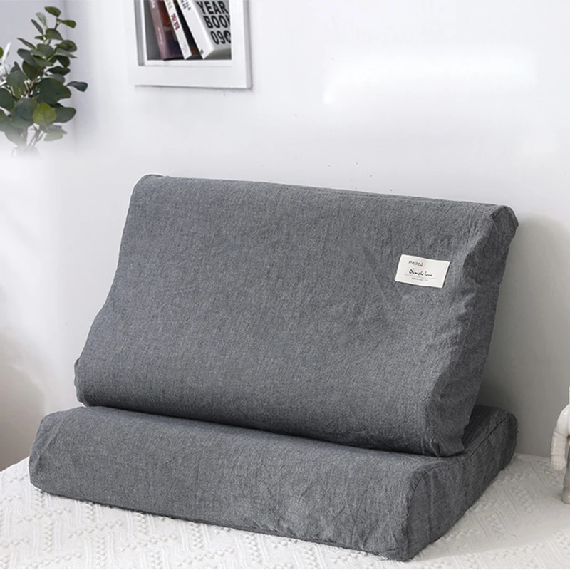 1 шт. Хлопковый чехол для подушки серый синий латексный Чехол спальная кровать