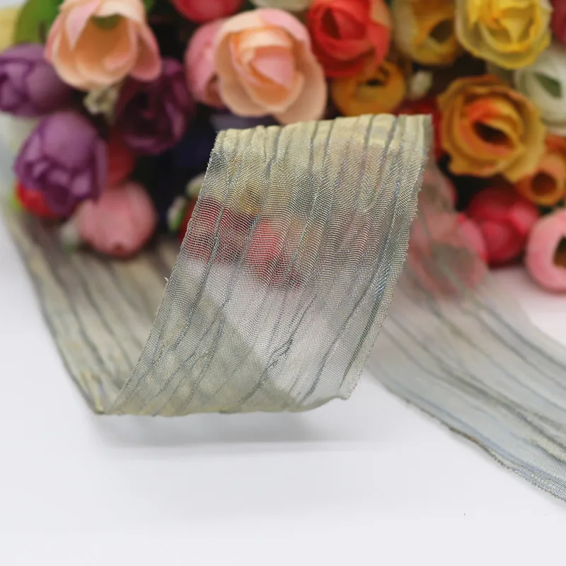 10 ярдов 1 5 дюйма 38 мм сказочные цветные плиссированные ленты из органзы для