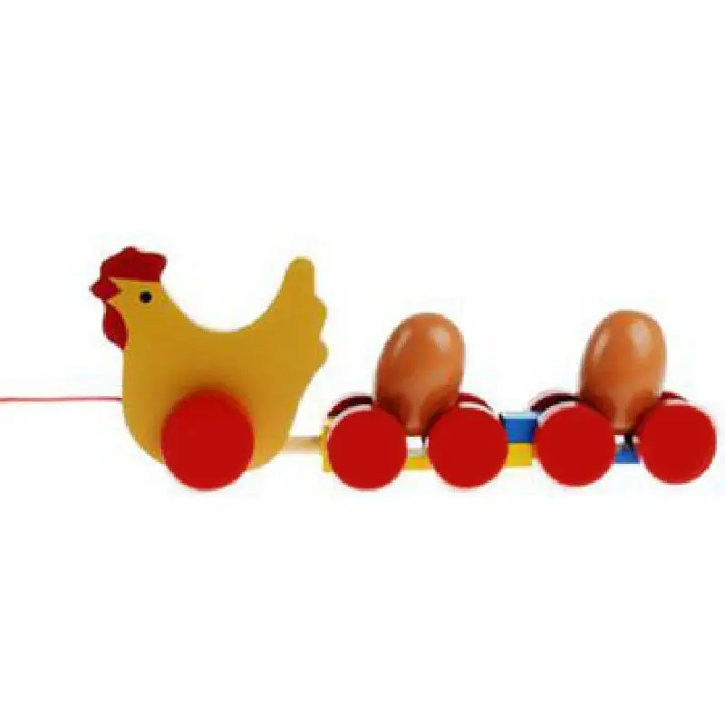 Детская игрушка деревянная для детей 1 шт. креативная курицы утенка трейлер