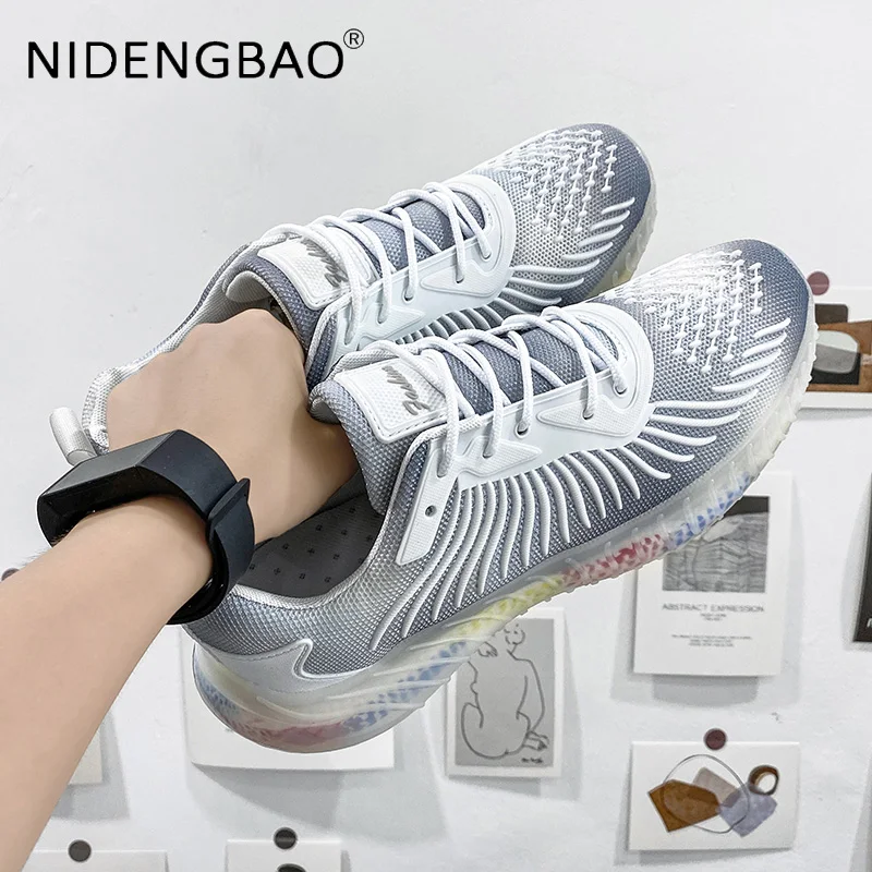 Men's Sneakers Spring Autumn Running Sports Shoes Fashion Colorful Breathable Anti Skid Casual Shoes Zapatillas Hombre