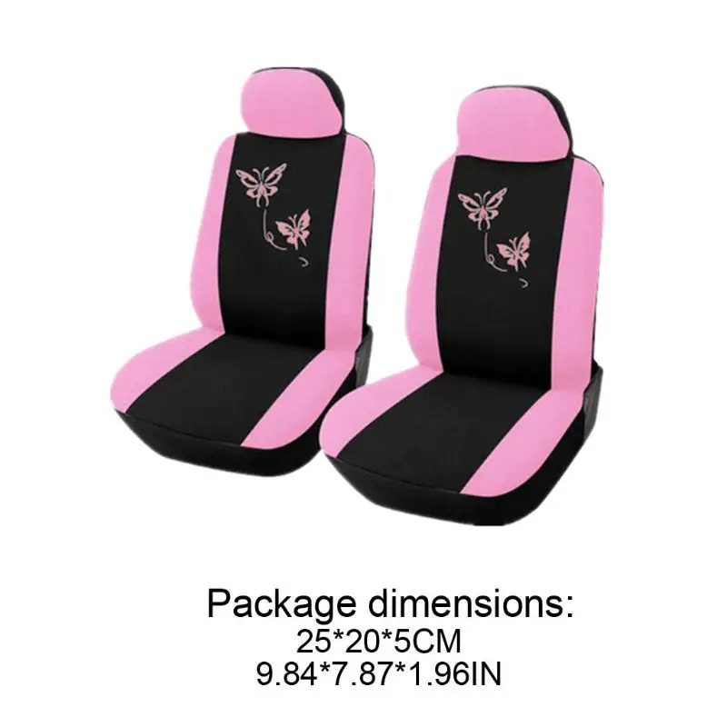 

4pcs/set Car Universal Seat Covers Set Butterfly Embroidery Fashionable Auto Seat Protector Motor Car Interior Decor
