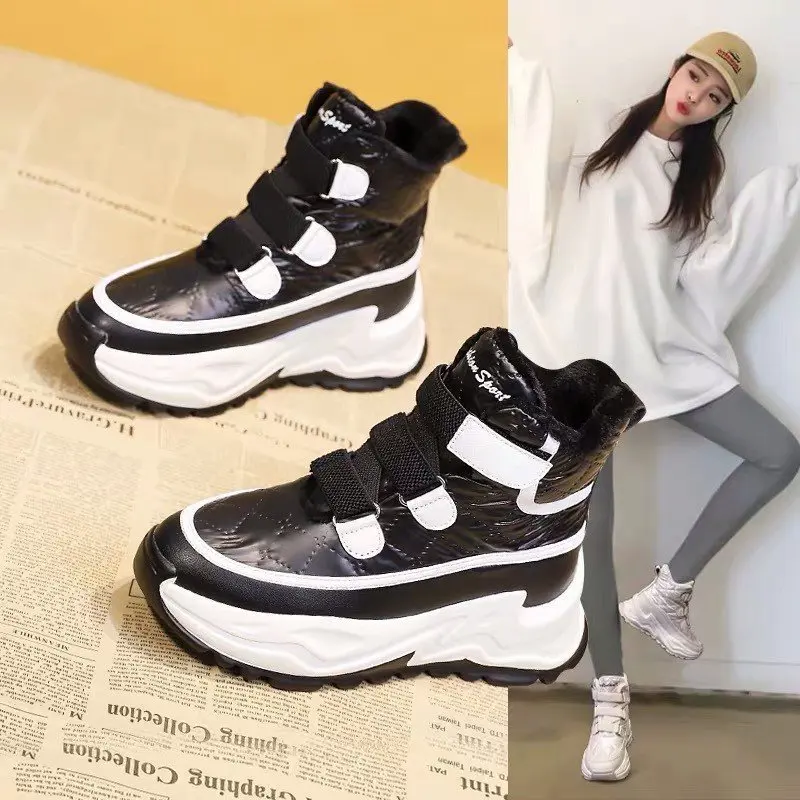 

Martin boots women's winter new thick-soled plus velvet thick cotton shoes casual short snow boots high-top women's boots