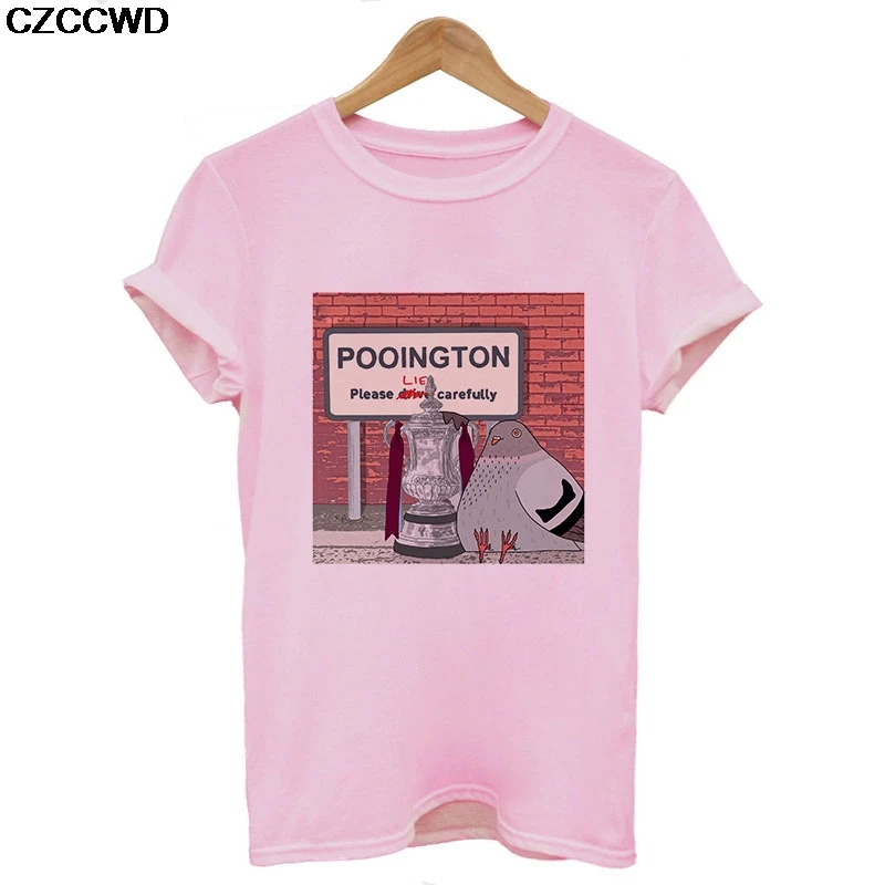 5767-pink Женская одежда Pooington Pleaes Lie осторожно белая футболка Harajuku модная футболка с голубем уличная женская футболка - Цвет: 5767-pink
