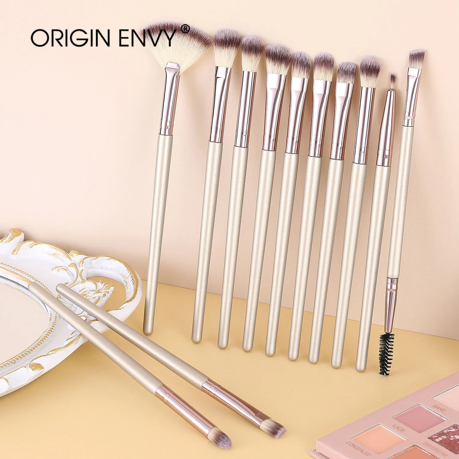 

ORIGIN ENVY 12Pcs New Product Makeup Brushes Set Eye Brush Makeup Small Fan-shaped Brush Multifunctional Beauty Tool Hot