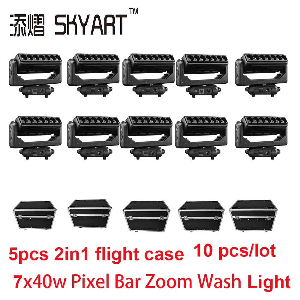 DJ Disco Club LED bar pixels 7x40w rgbw 4in1 zoom wash beam led moving head | Stage Lighting Effect