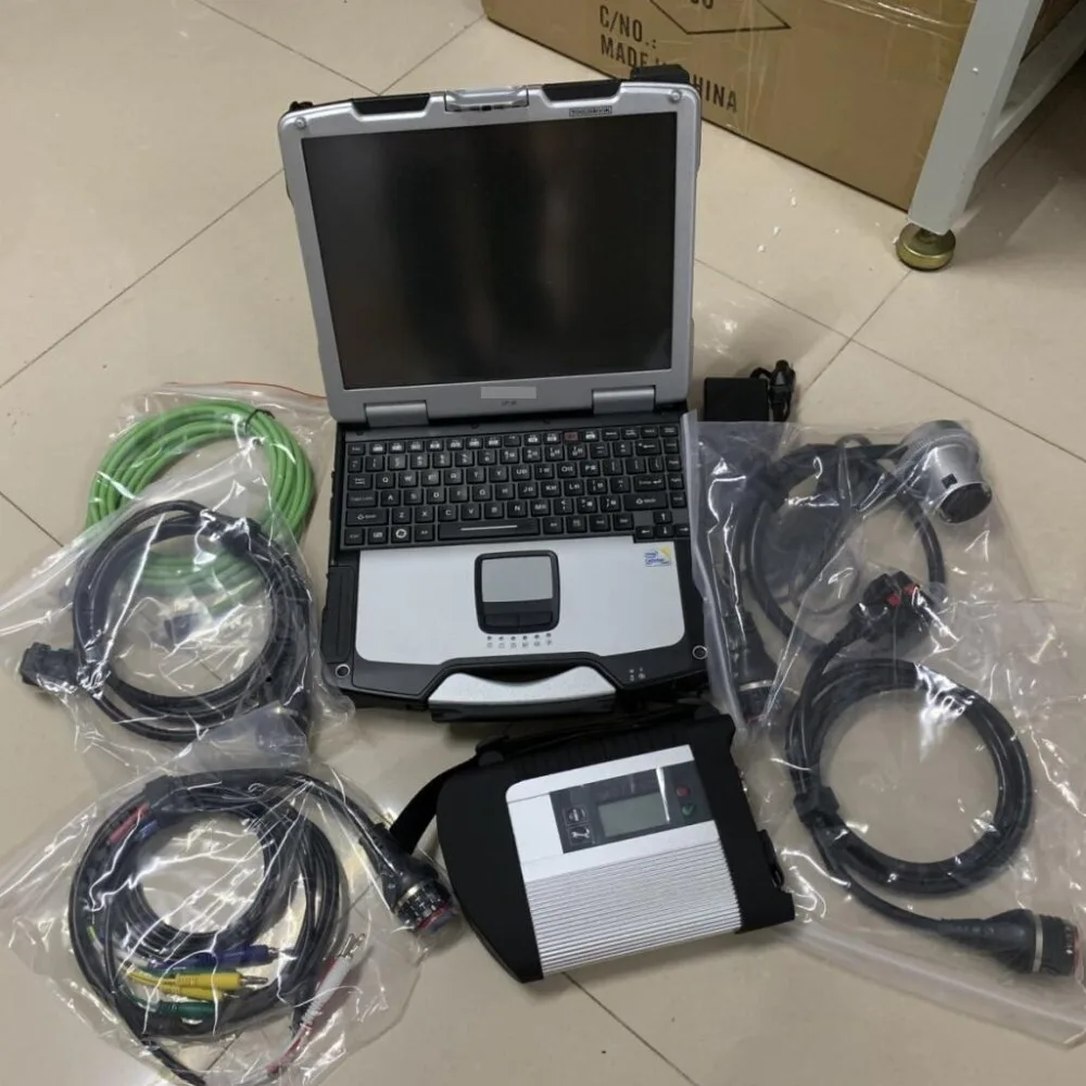 MB Star C5 sd подключение с ноутбуком cf30 Toughbook диагностический компьютер CF 30 новейшее