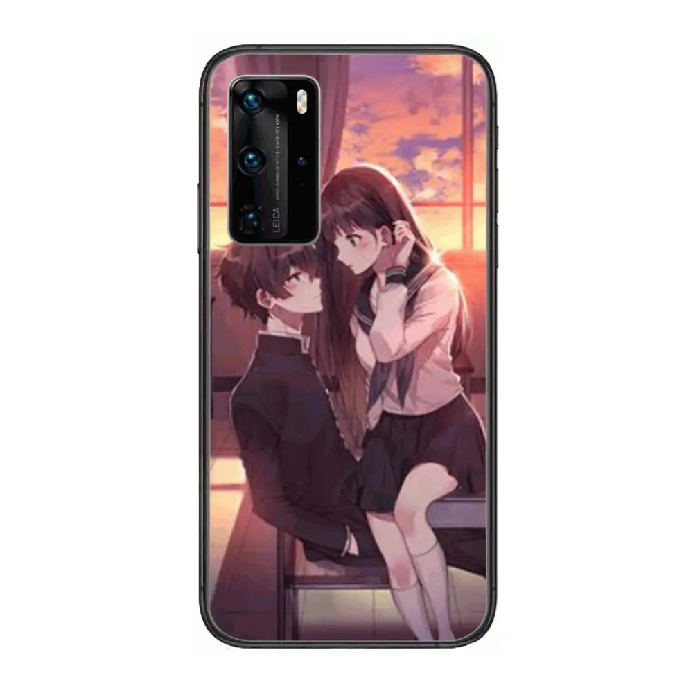 

horimiya manga anime case Phone Case For Huawei P 40 30 20 10 Lite Smart Z Pro Black Etui Coque Painting Hoesjes comic fashion
