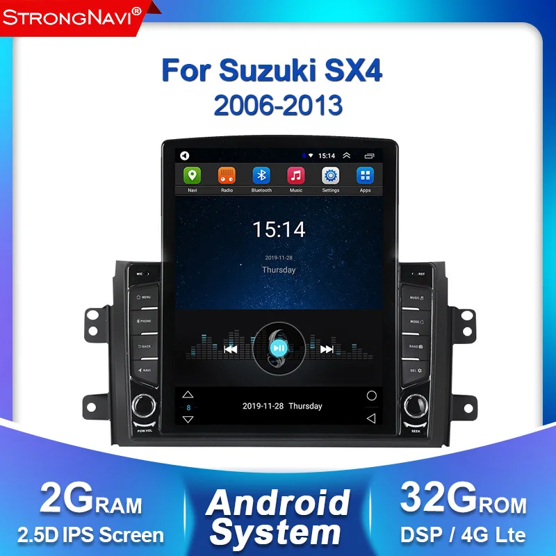 Tesla экран 2 + 32G Автомобильный Android 2Din 2.5D IPS DSP Радио мультимедийный плеер для Suzuki SX4