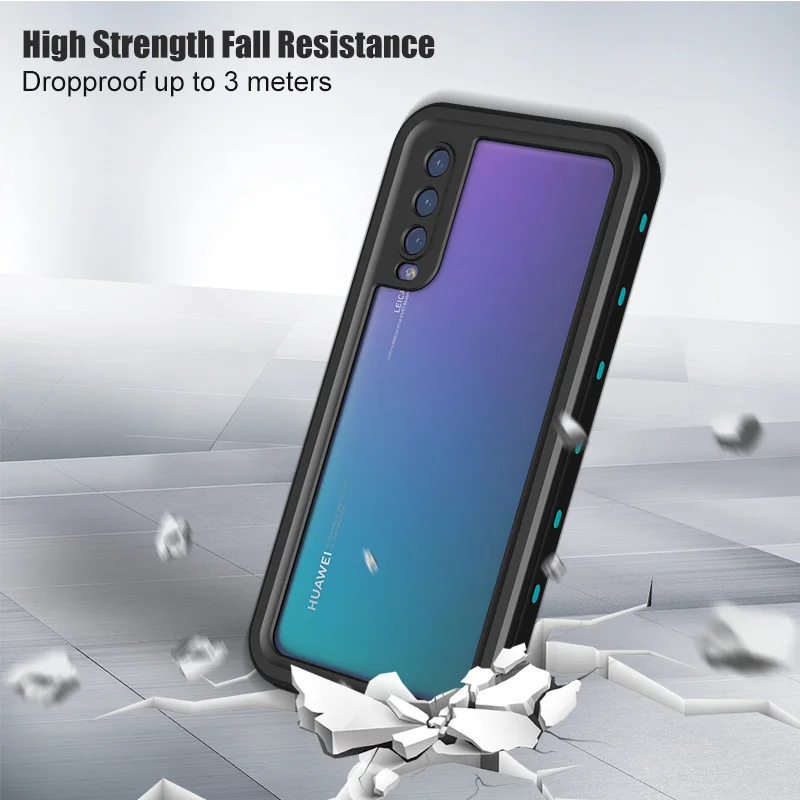 shellbox smartphone waterproof case for huawei p40 p30 pro nova 3e 4e diving swimming dustproof phone cases for huawei p20 lite free global shipping