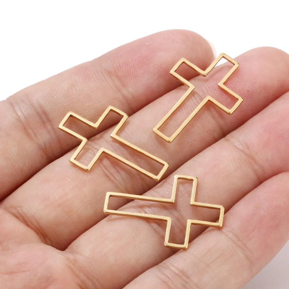 Материалы для рукоделия из нержавеющей стали золотой бесшовный крестообразный