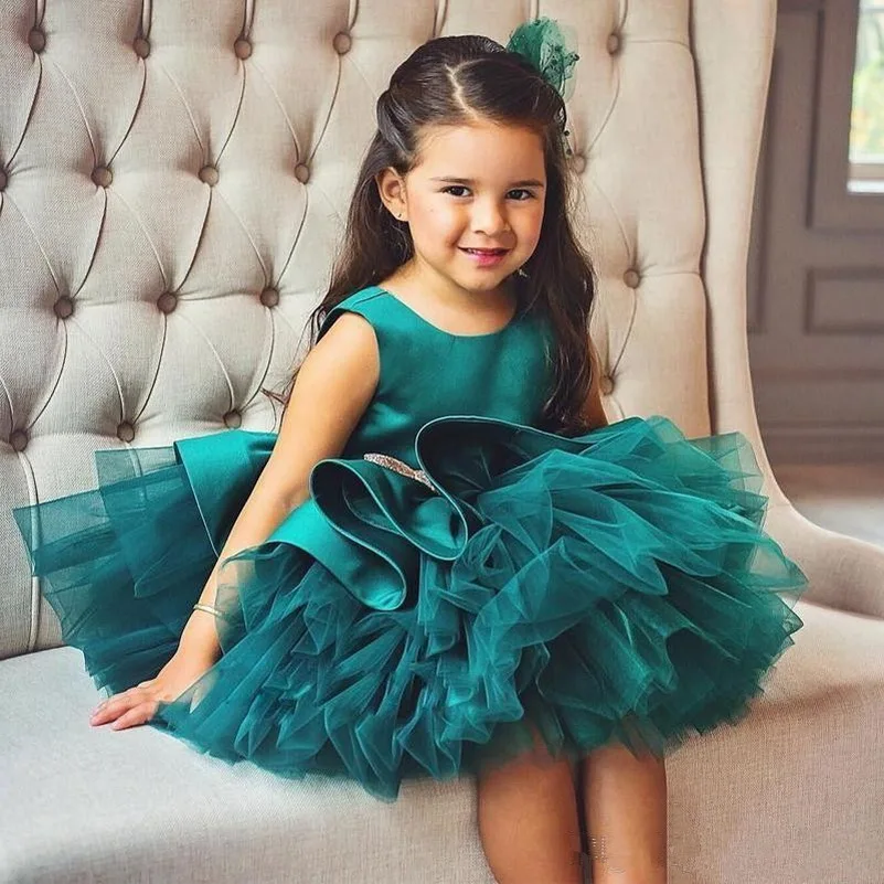 

Elegant Ruffles Ball Gown Flower Girl Dresses Appliques Kids Princess For wedding Pageant Gowns Vestidos De Fiesta