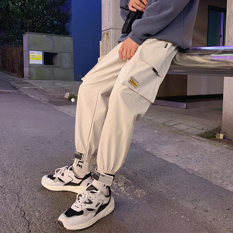 Liketkit мужские брюки карго зимние 2019 карманы одноцветные джоггеры хаки