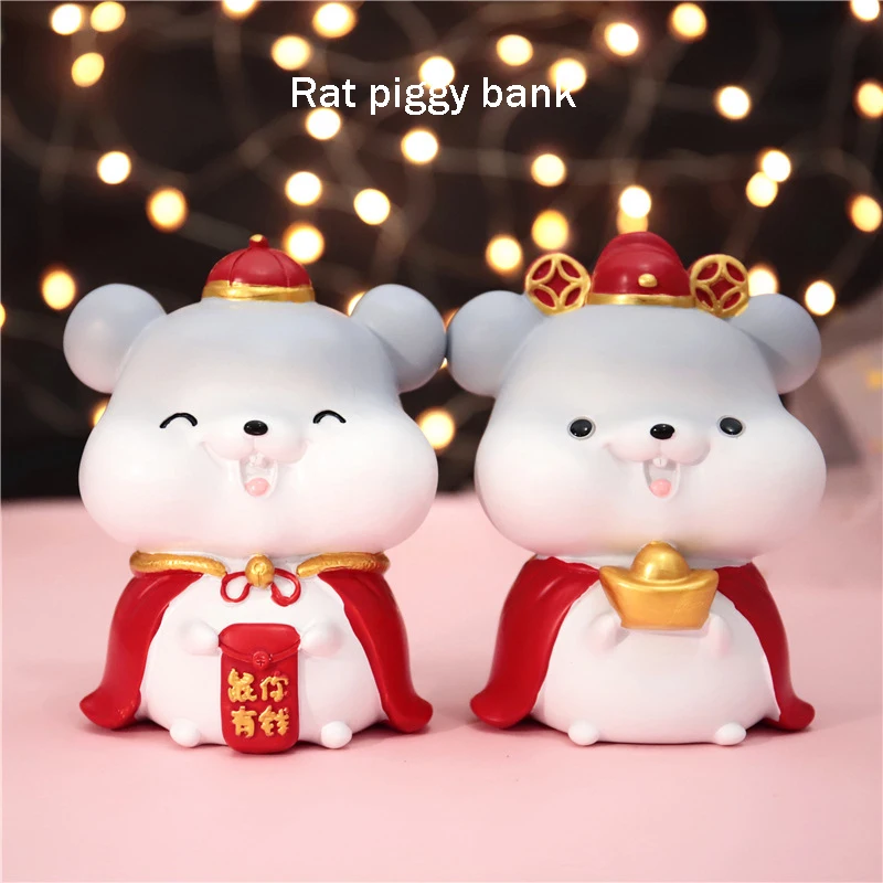 

Zodiac Decoration Mouse Piggy Bank Cartoon Piggy Bank Children Piggy Bank Piggy Bank Coin Storage Box Interior Decoration