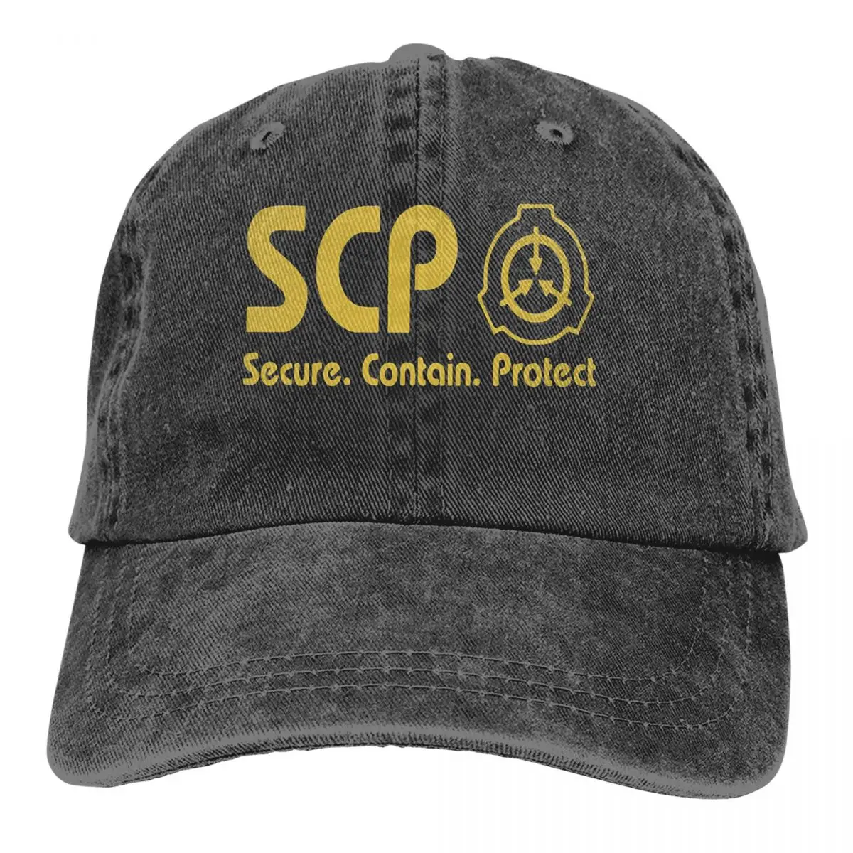 

Golden Baseball Cap Men Hats Women Visor Protection Snapback SCP Foundation Caps