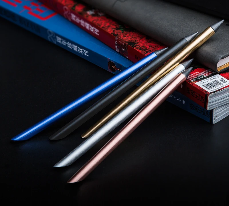 Металлическая чернильная ручка без чернил Золотая железная перьевая с 1 наконечником Fineliner деловые