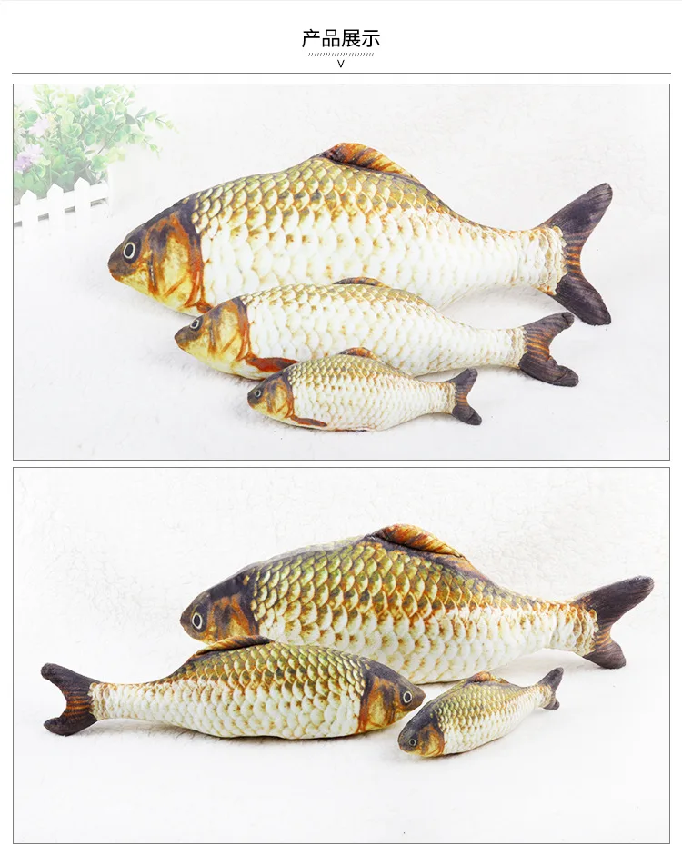 

Cat Mint Fish Hugging Cat Toy Fish Simulation Cat Supplies Pet Cat Pillow Ticking Cat