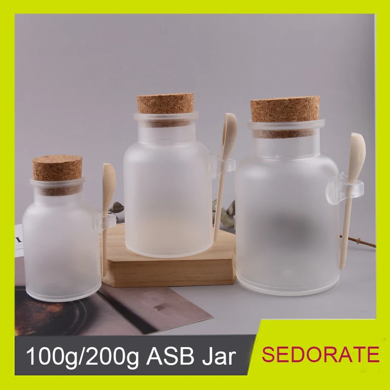 Sedorate 10 шт./лот пластиковая банка для косметики скраб ABS соли ванны с Пробковой