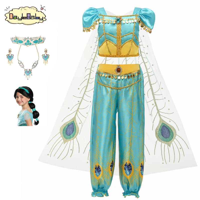 DAYLEBABY/костюм принцессы жасмин Аладдина Alibaba Genie Story Book Week для девочек маскарадное