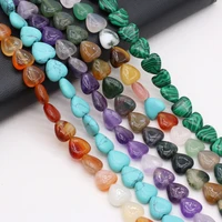 natural agates stone beads heart shape natural loose beads fashion for women diy jewelry necklace bracelets gift size 10mm