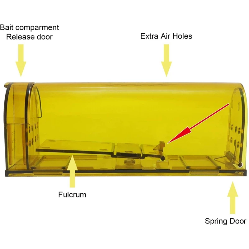 2 упаковки гуманных ловушек для мыши многоразовые использования в помещении на