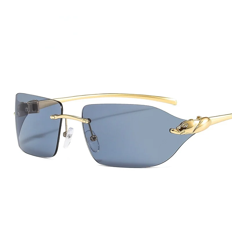 

2021 New Arrival Leopard Logo Sunglasses Men Women Fashion Luxury Gradient Lens Alloy Frame Brand Designer Sun Glasses UV400