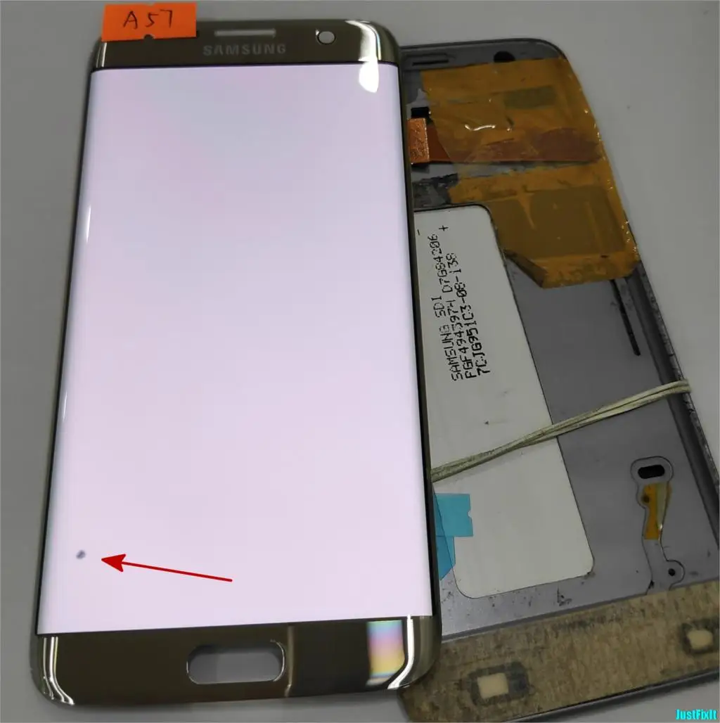 Super AMOLED серебристый для samsung Galaxy S7 edge G935F G935A G935FD дефект ЖК-дисплей с сенсорным экраном дигитайзер 5,5'' - Цвет: NO.A57silver-noframe