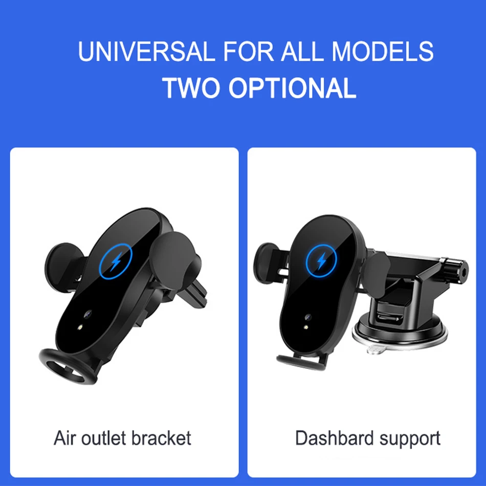 15w Fast Car Wireless Charger Auto Sensor Clamping Qi for IPhone 11 Pro Max X Charging Phone Holder | Мобильные телефоны и