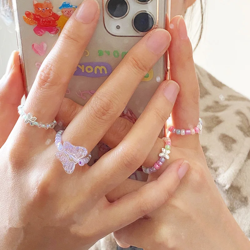 Новинка 2020 корейский Плетеный разноцветный прозрачный бисер ручной работы