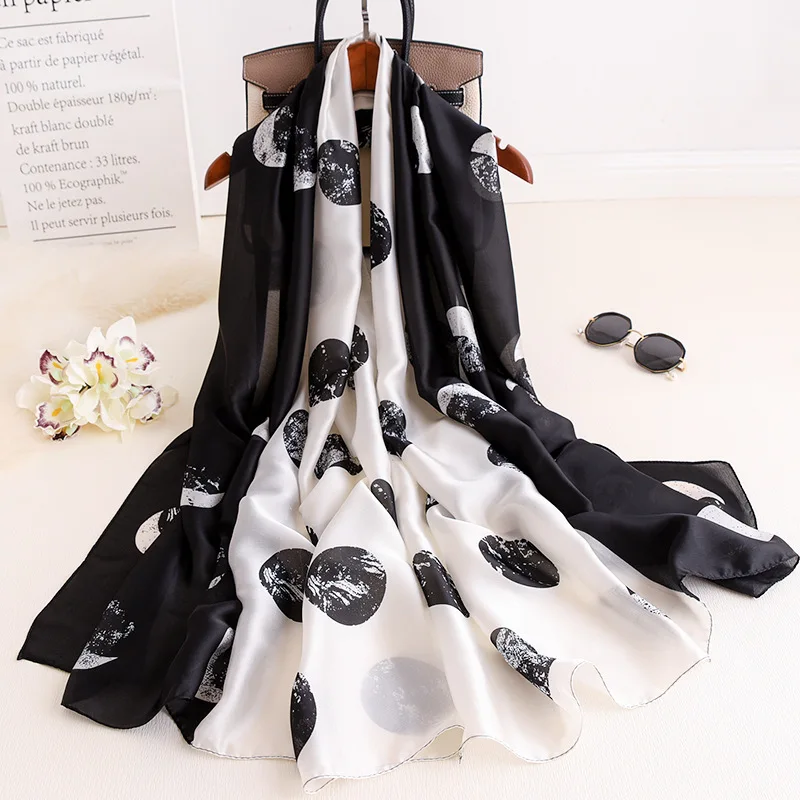 Брендовый женский шарф Винтажный дизайн шелковые шарфы модные шали и лунные