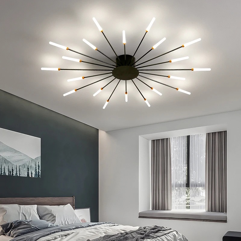 $58.48 Modern firework ceiling lamp study room living room bedroom kitchen ceiling hall gloss interior decoration lighting chandelier