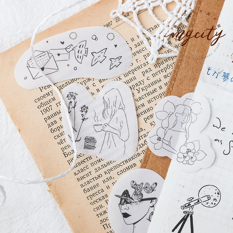 30 шт./компл. соль системы Стикеры пакет сказочной серии Творческий свежий DIY