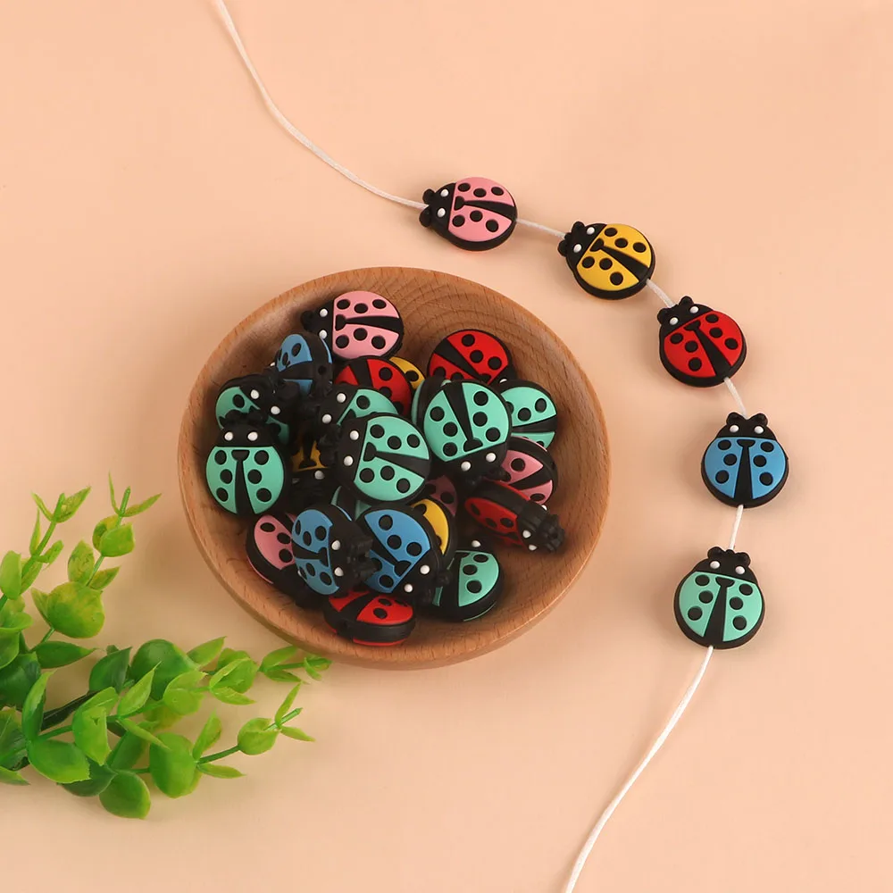 

Kovict 50/100pcs Cartoon Mini Animals Shape Silicone Beads DIY Teething Nursing Teething Beads BPA FREE for Teeth