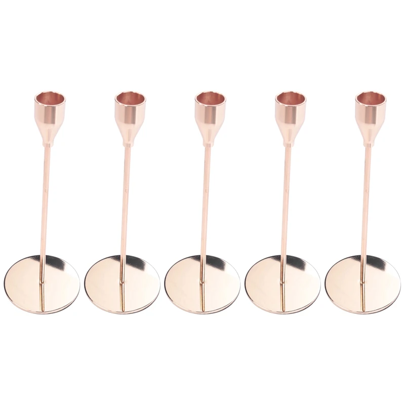 

15Pcs/Set Chinese Style Metal Candle Holders Simple Golden Wedding Decoration Bar Party Living Room Decor Home Decor