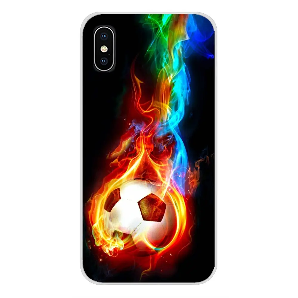 For Huawei Honor 4C 5C 6X 7 7A 7C 8 9 10 8C 8S 8X 9X 10I 20 Lite Pro Silicone Phone Case Cover Soccer Ball on water burning fire | Мобильные