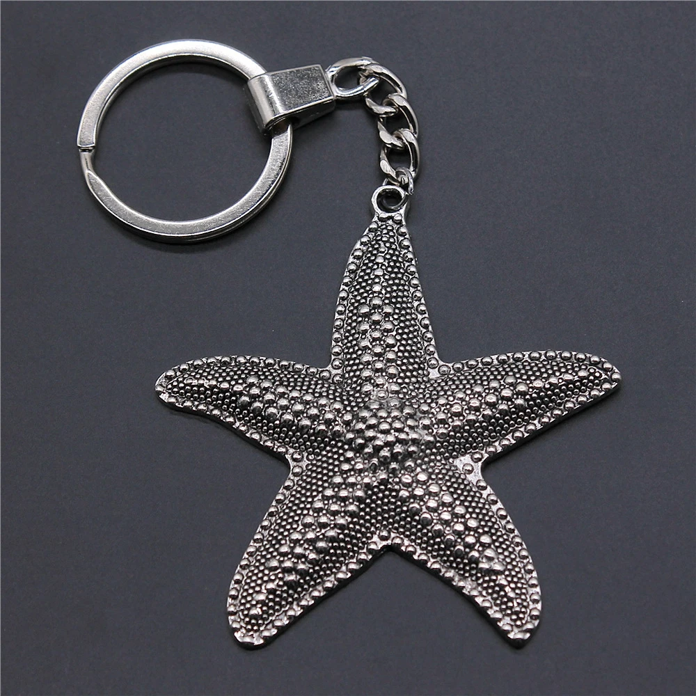 Модные подвески в античном стиле серебряного цвета 67x63 мм с большими морскими