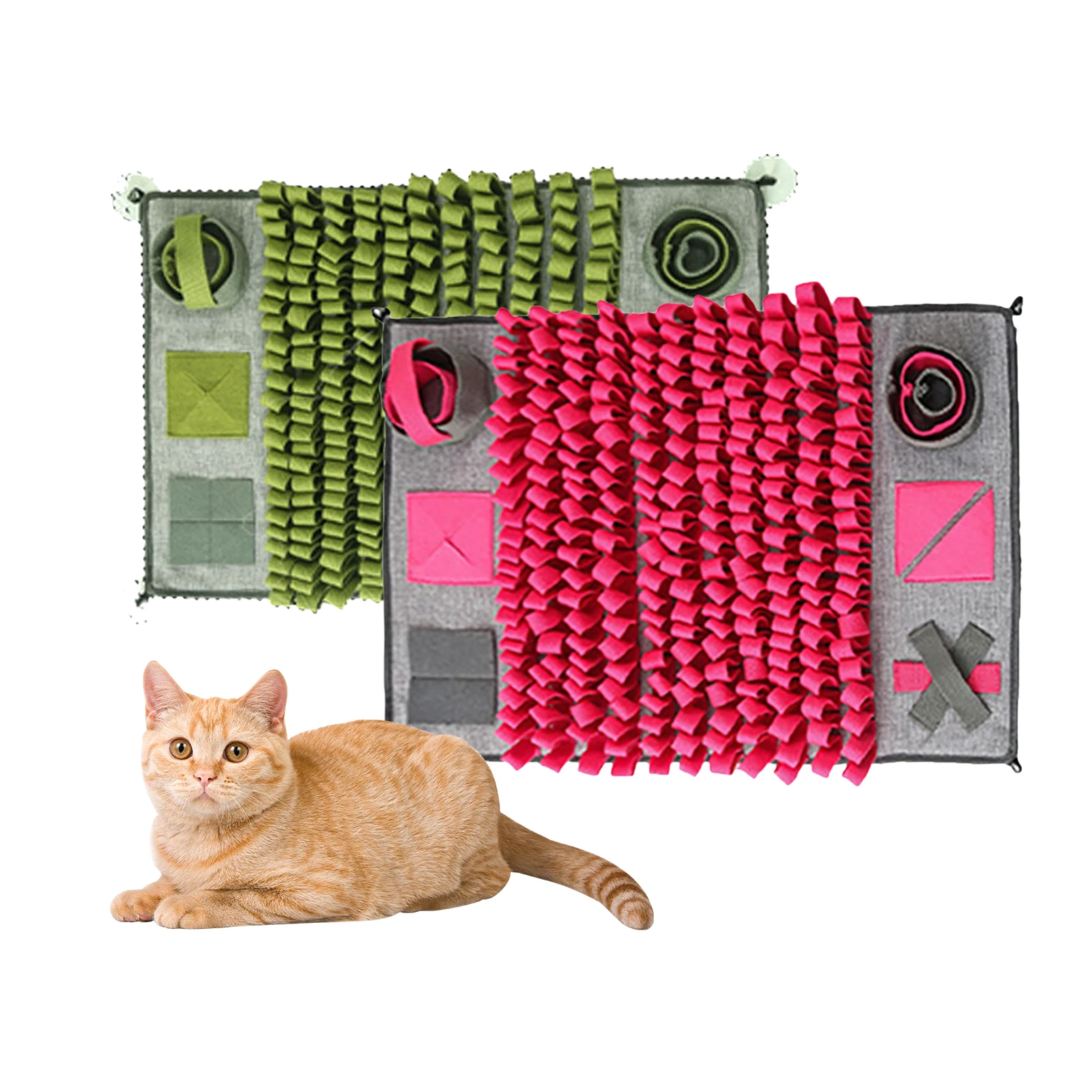 

Dog Snuffle Mat Puzzle Game Toys Slow Dispensing Feeder Pet Cat Puppy Training Games Feeding Food Interactive Toy 40x60cm