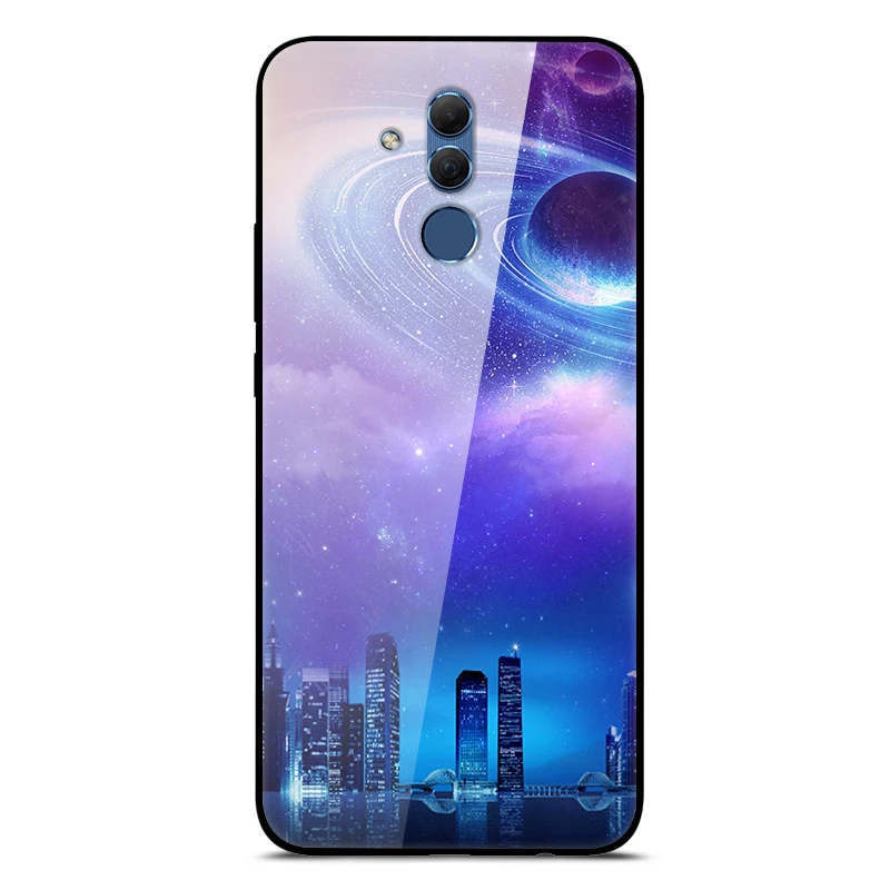 Mate 20 Lite чехол для huawei mate 20 Lite чехол s 6,3 силиконовый бампер из закаленного стекла+ Жесткая задняя крышка из поликарбоната чехол для телефона s Coque - Цвет: 44