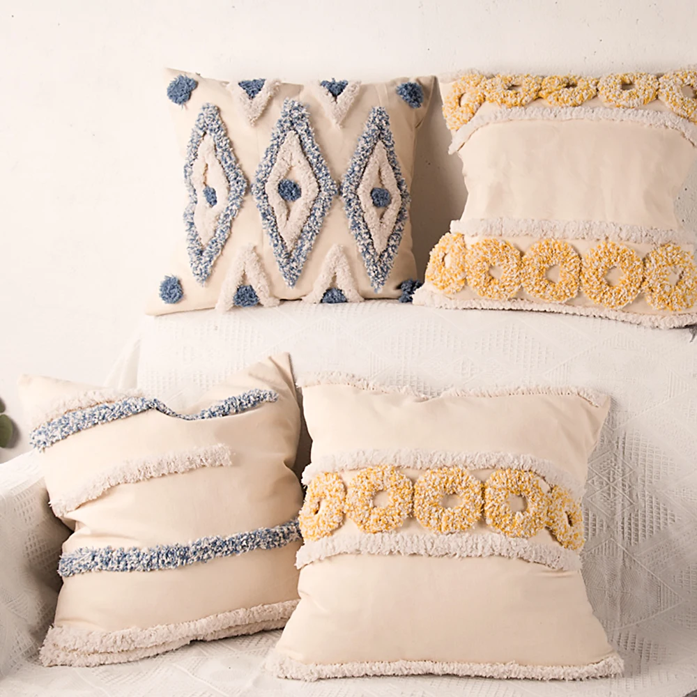 Декоративный Плетеный чехол для подушки ручной работы в стиле бохо дивана