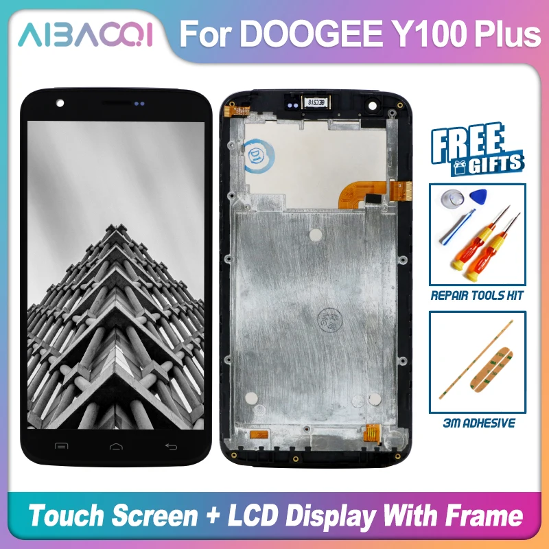 Оригинальный сенсорный экран 5 дюйма + ЖК-дисплей рамка в сборе замена Для Doogee