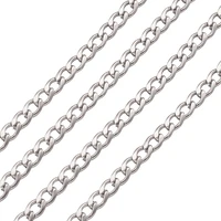 10m 304 stainless steel twist chains link chain for jewelry making diy bracelet necklace accessories findings 4 5x3x1mm