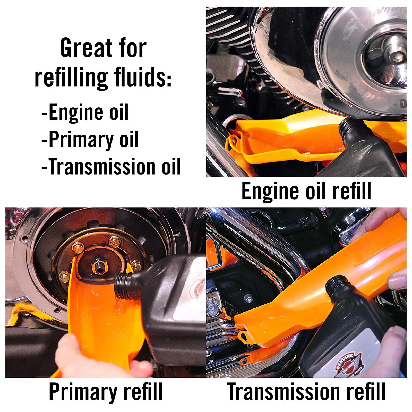 

Motorcycle Fill Funnel Set Plastic Oil Filler Set Oil Filling Tool Oil Filling Accessories with Hose Nail for Repairing