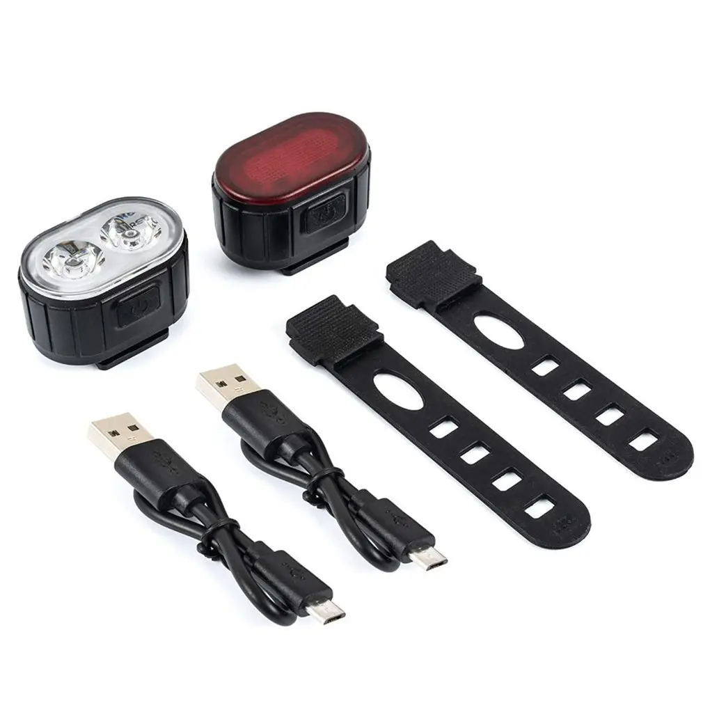 

Waterproof Bicycle Lamp Set Front Light Rear Light Set Bicycle Supplies IPX4 Waterproof Construction Lamp