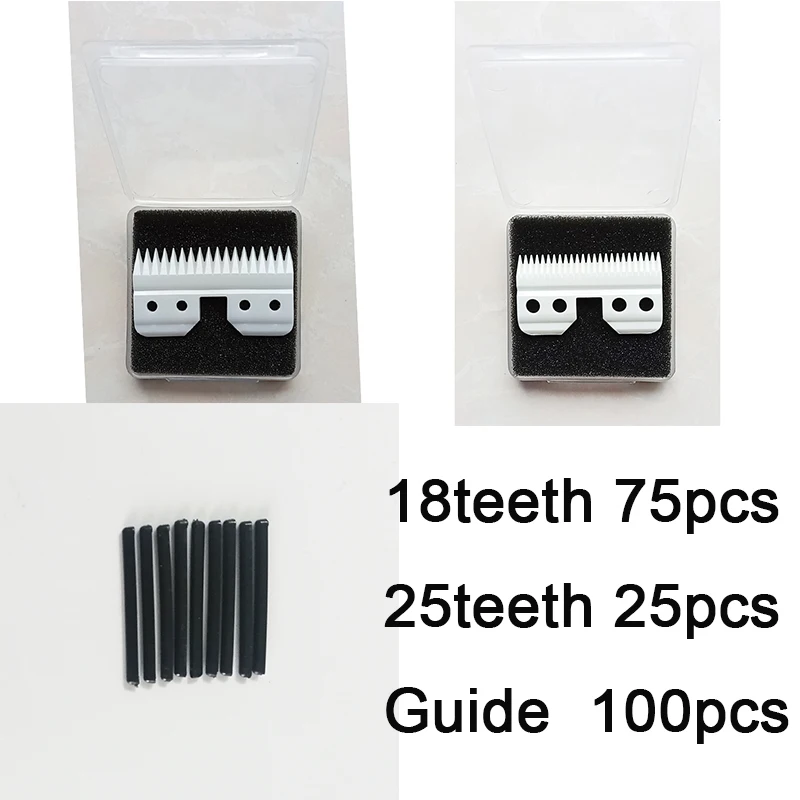 

100pcs/lot 18teeth AND 25teeth dog clipper ceramic moving blade standard oster A5 blade size high quality