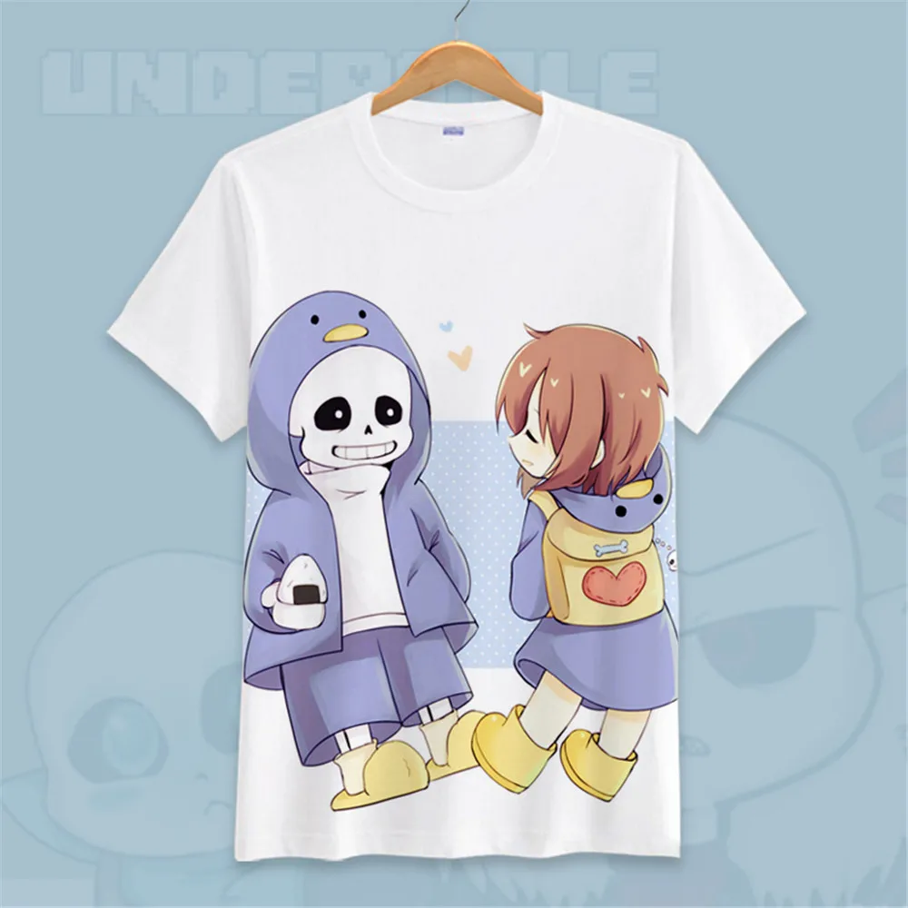 Популярная игра Undertale футболка с принтом черепа Brother Sans &amp Papyrus футболки короткими