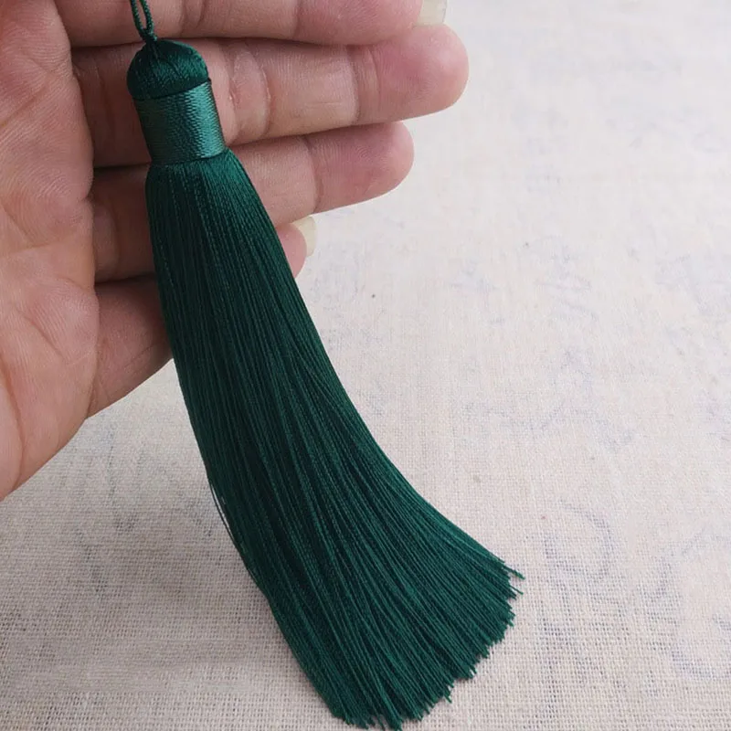 Customizable 12cm Polyester tassels with Hanging ring silk sewing bang tassel trim decorative key for Pendant home Decor | Дом и сад