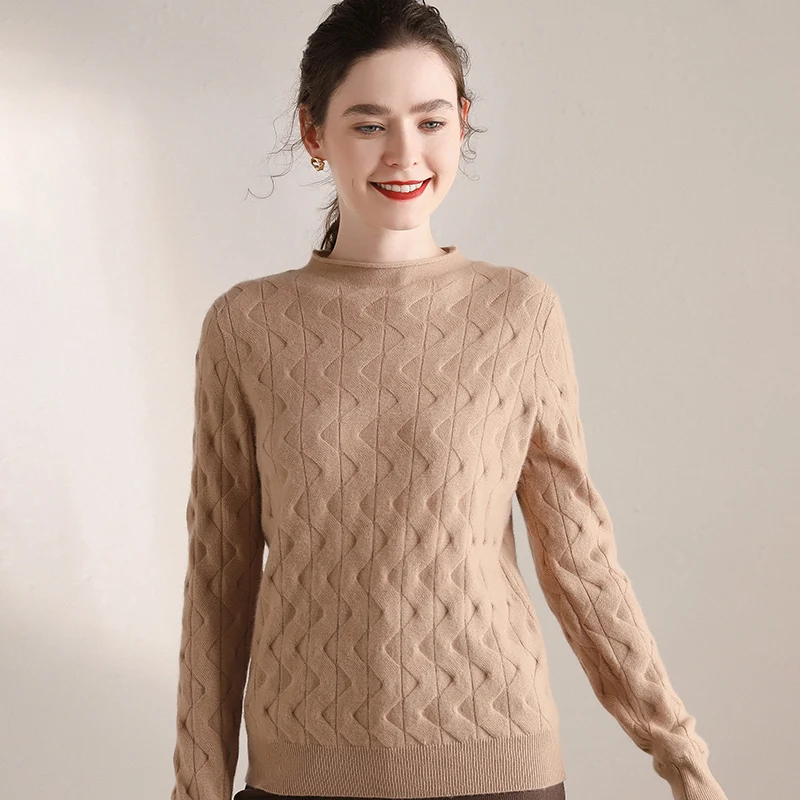 Осень-зима новый модный кашемировый свитер Женская куртка 100% чистый кашемир |